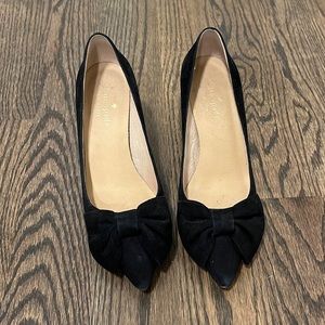 Kate Spade Black Suede Heels